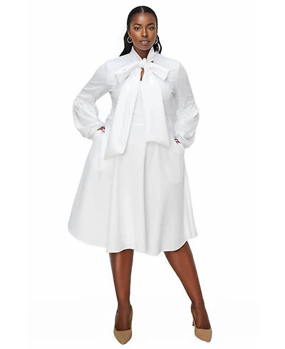 L I V D Women's Plus Bekah Flare Pocket Dress