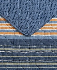 Closeout! Eddie Bauer Yakima Valley Stripe Reversible 3-Pc. Quilt Set, King