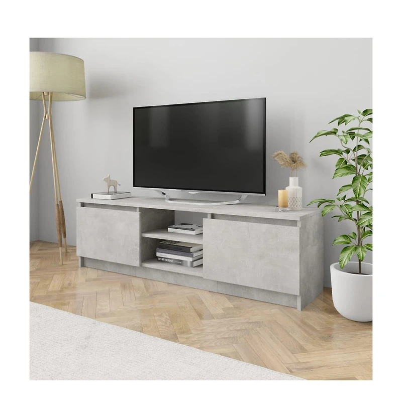 Tv Stand Concrete Gray 47.2"x11.8"x14" Engineered Wood