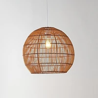 Raya Farmhouse Coastal Rattan Led Pendant