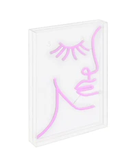 Half Face Contemporary Glam Acrylic Box Usb Operated Led Neon Light