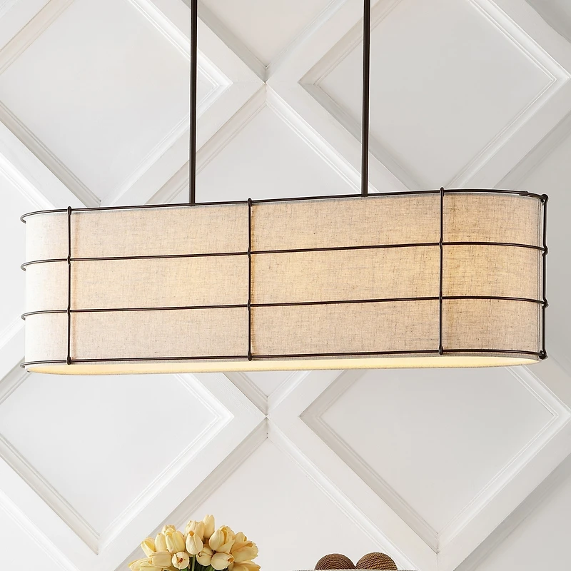 Chadwick Rustic Farmhouse Iron Linear Led Pendant