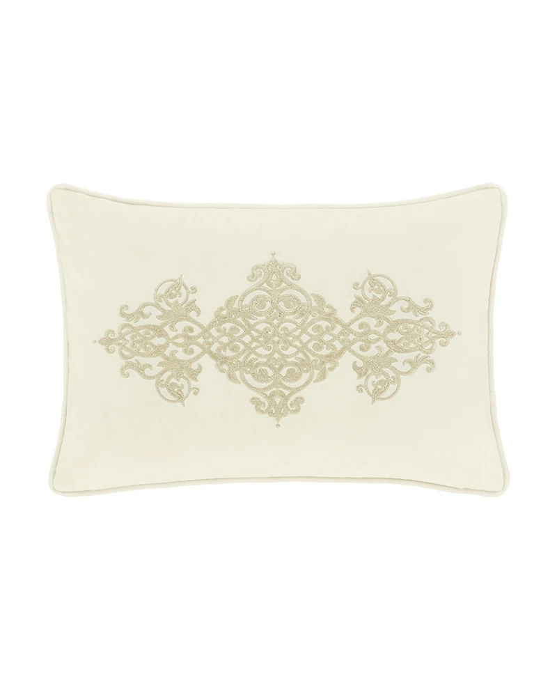 J Queen New York Noelle Boudoir Embellished Decorative Pillow, 15" x 22"