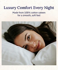 Luxuriously Soft Hotel Quality 600 Thread Count, 100% Cotton, Set of 2 Standard Pillow Cases, Crisp & Cool by California Design Den