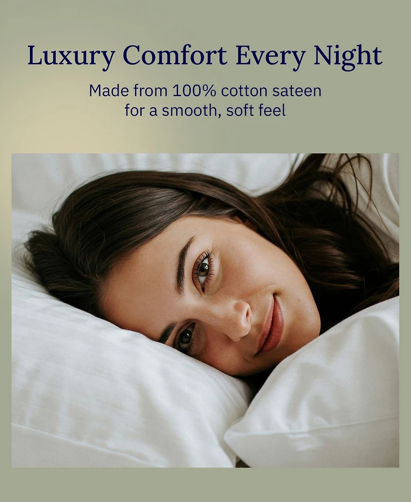 Standard 100% Cotton 500 Thread Count Pillowcases, Queen and Size, Soft Silky, Cool Smooth by California Design Den