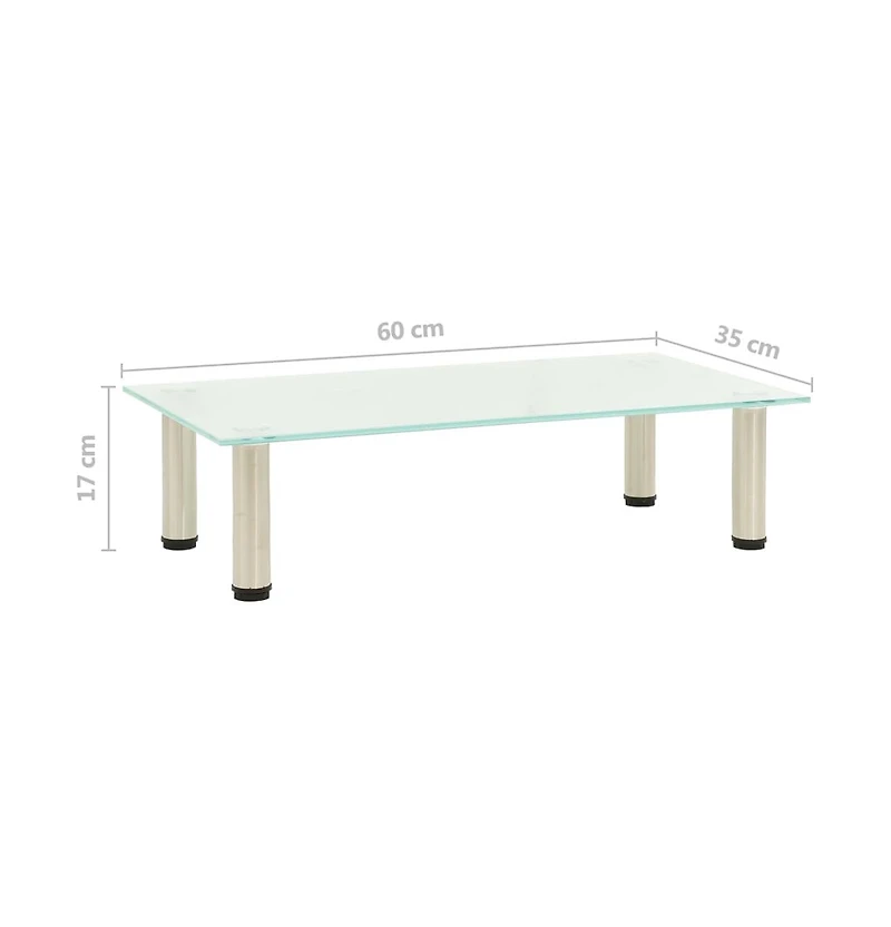 Tv Stand Frosted 23.6"x13.8"x6.7" Tempered Glass