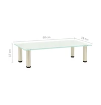 Tv Stand Frosted 23.6"x13.8"x6.7" Tempered Glass