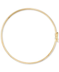 Textured Wide Round Flexible Bangle Bracelet in 10k Gold