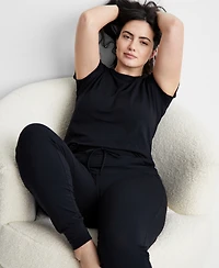 State of Day Women's Cotton Blend Short-Sleeve Sleep Tee Xs-3X, Created for Macy's