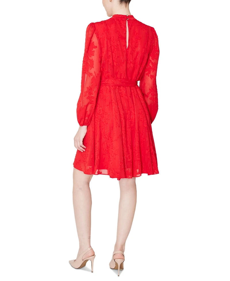 julia jordan Women's Knot-Front 3/4-Sleeve Dress