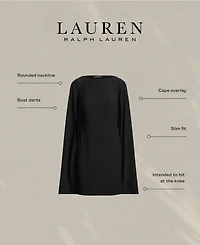Lauren Ralph Women's Georgette Cape Dress