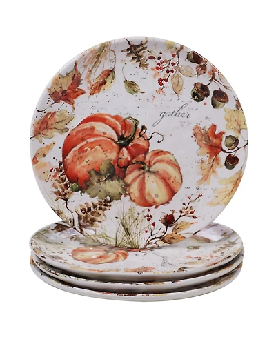 Certified International Harvest Splash Dinner Plate, Set of 4