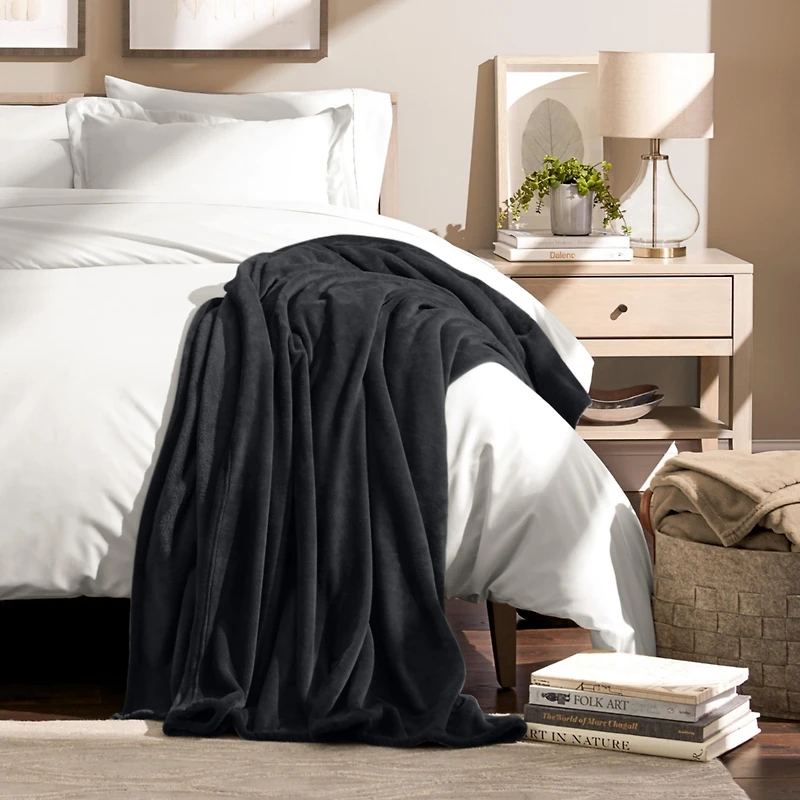Bare Home Fleece Microplush Blanket