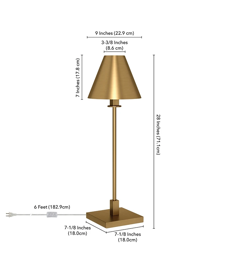 Clement 28" Tall Table Lamp with Metal Shade