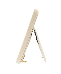 Anne Klein Women's Ivory Saffiano Leather iPhone 14 Pro Case
