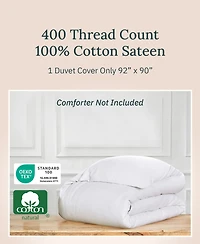 Luxury Duvet Cover Only - 400 Thread Count 100% Cotton Sateen Comforter Cover