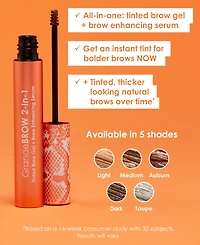Grande Cosmetics GrandeBROW 2-In-1 Tinted Brow Gel + Enhancing Serum