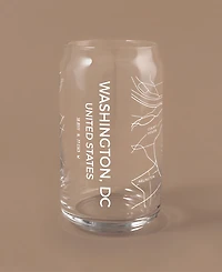 Narbo The Can Washington Dc Map 16 oz Everyday Glassware, Set of 2