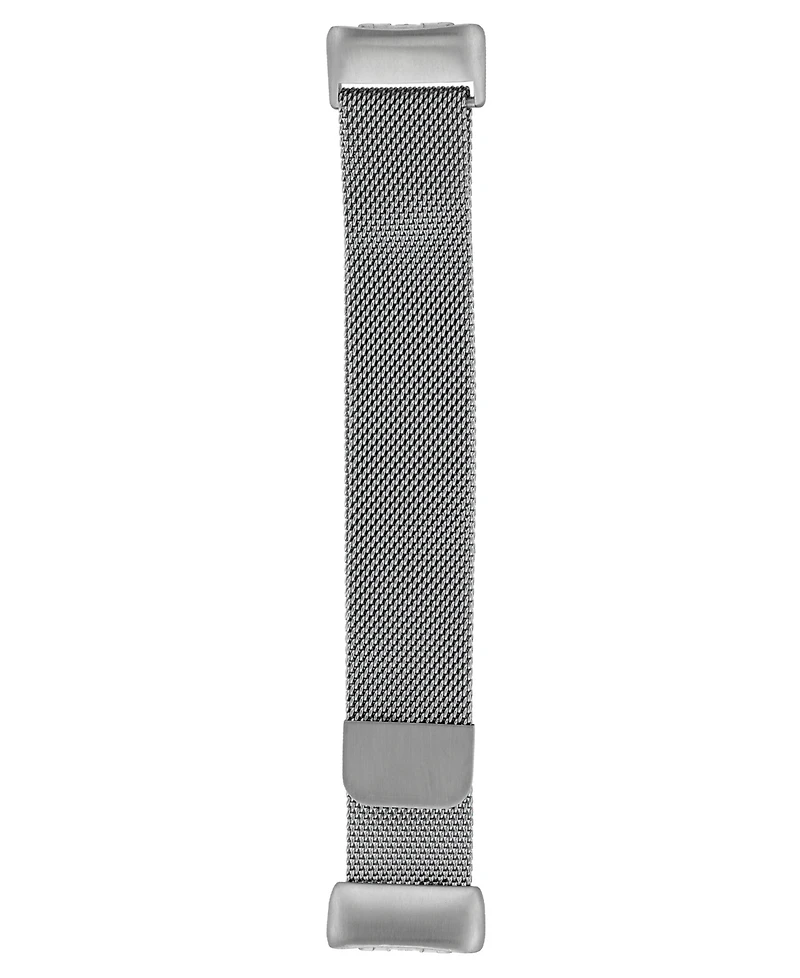 WITHit Silver-Tone Stainless Steel Mesh Band Compatible with Fitbit Charge 5 and 6