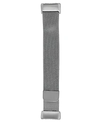 WITHit Silver-Tone Stainless Steel Mesh Band Compatible with Fitbit Charge 5 and 6
