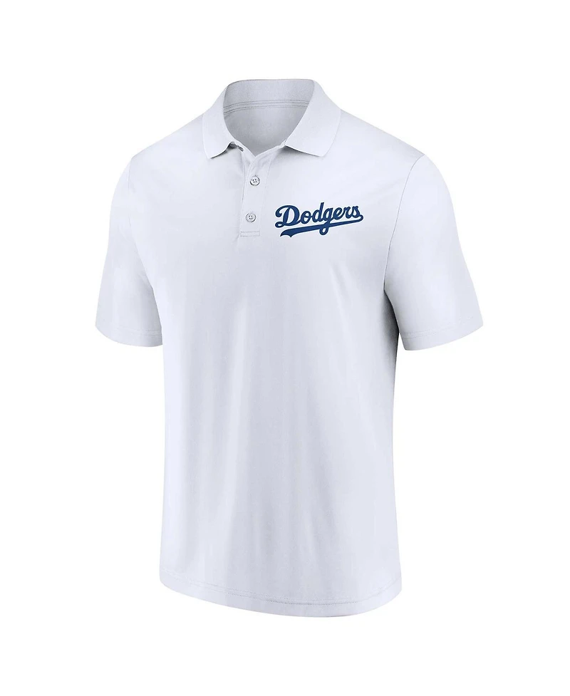 Men's Fanatics Royal, White Los Angeles Dodgers Two-Pack Logo Lockup Polo Shirt Set