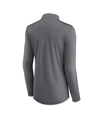 Women's Fanatics Gray Dallas Cowboys Corner Long Sleeve 1/4 Zip Top