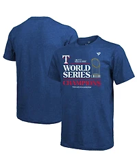 Men's Majestic Threads Royal Texas Rangers 2023 World Series Champions Locker Room Tri-Blend T-shirt