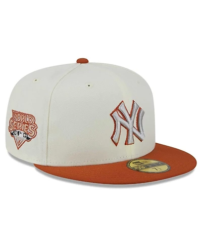 Men's New Era Cream, Orange York Yankees 59FIFTY Fitted Hat