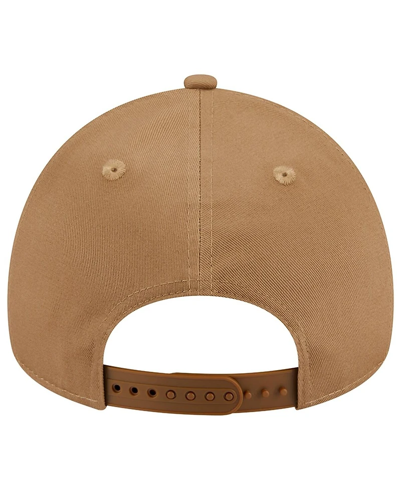Men's New Era Khaki Chicago Cubs A-Frame 9FORTY Adjustable Hat