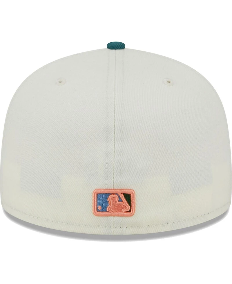 Men's New Era Cream Chicago White Sox Chrome Evergreen 59FIFTY Fitted Hat