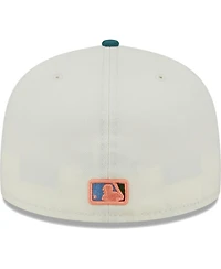 Men's New Era Cream Chicago White Sox Chrome Evergreen 59FIFTY Fitted Hat