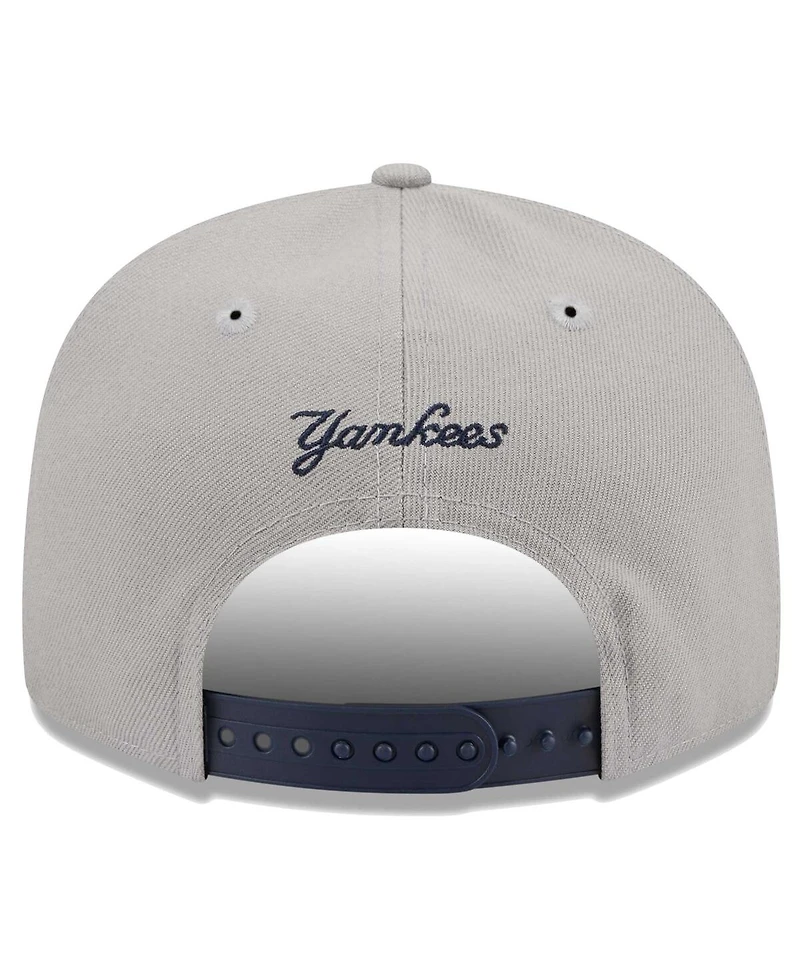 Men's New Era Gray, Navy New York Yankees Band 9FIFTY Snapback Hat
