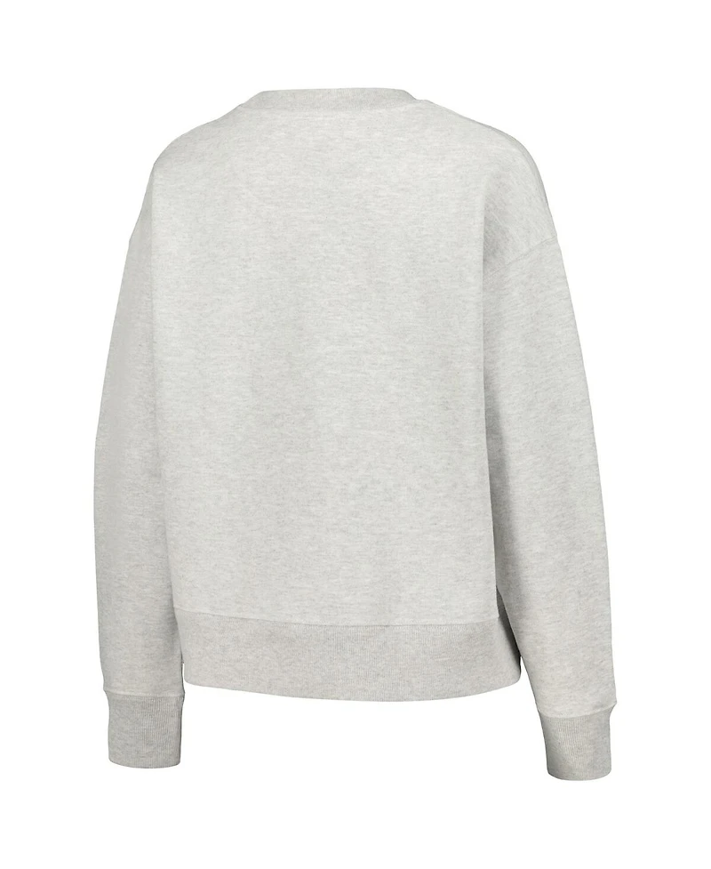 Women's League Collegiate Wear Ash Michigan State Spartans Boxy Pullover Sweatshirt