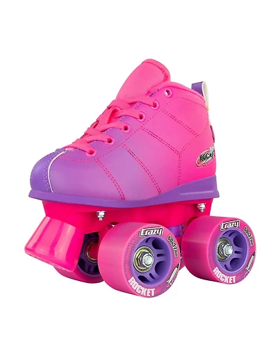 Crazy Skates Adjustable Rocket Roller Skates For Girls And Boys - Great Beginner Kids Quad Skates
