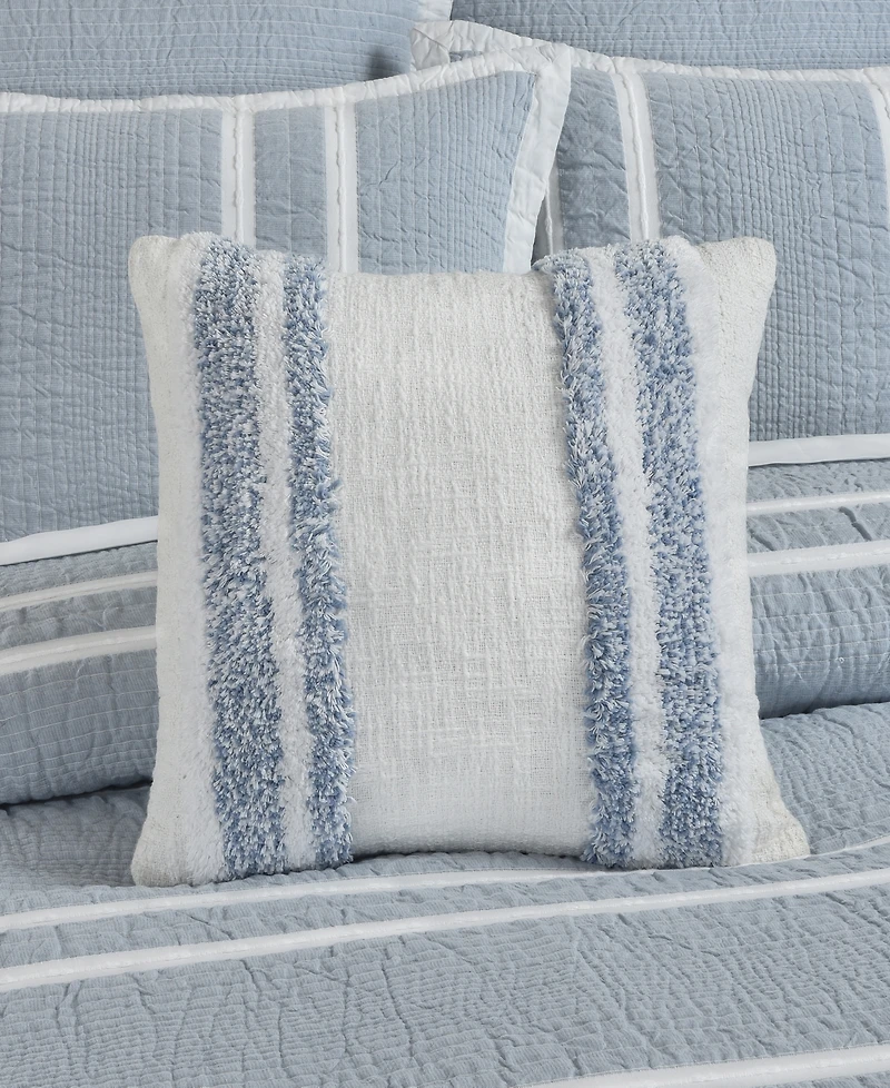White Sand Beachwood Decorative Pillow, 18" x 18"