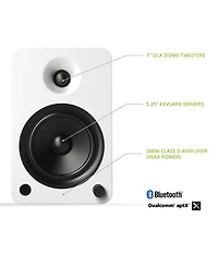 Kanto YU6 Powered Bookshelf Speakers with Built-In Bluetooth - Pair