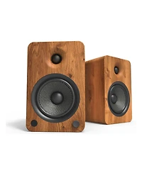 Kanto YU6 Powered Bookshelf Speakers with SE6 Elevated Desktop Speaker Stands