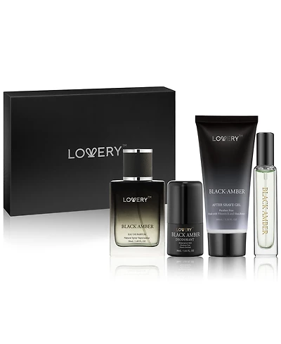 Lovery Men's 4-Pc. Black Amber Eau de Parfum Gift Set
