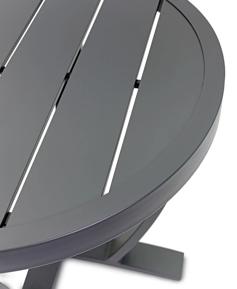 Astaire 24" Round Outdoor Slat Top End Table, Created for Macy's