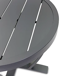 Astaire 24" Round Outdoor Slat Top End Table, Created for Macy's
