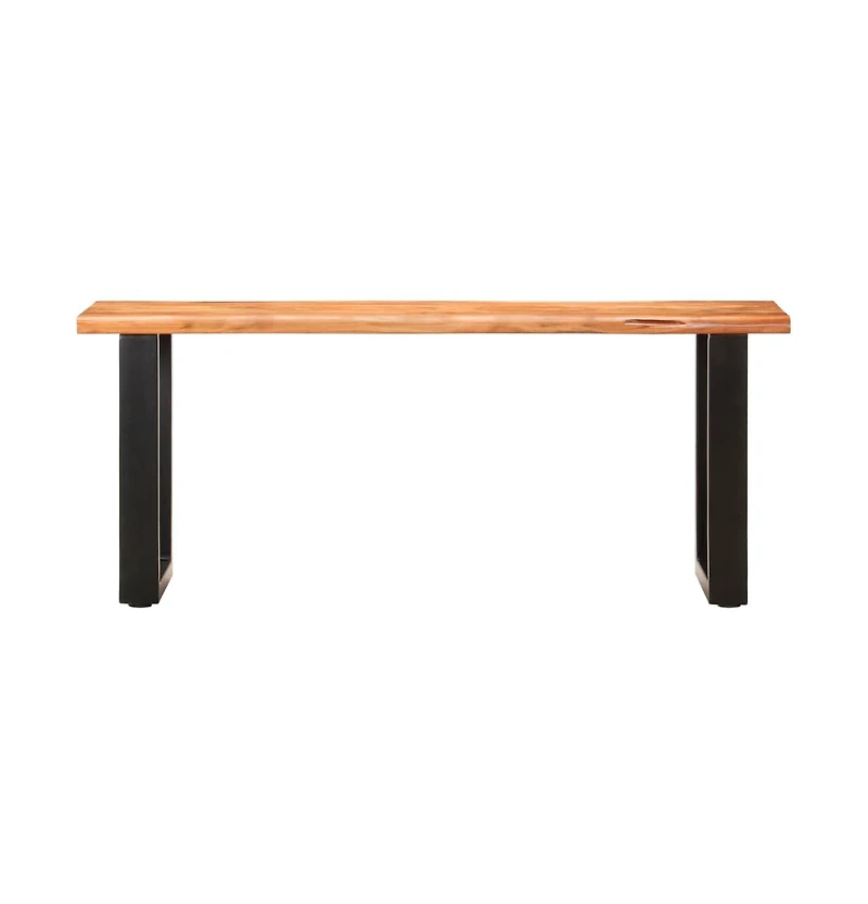 Live Edge Bench 43.3" Solid Acacia Wood and Steel