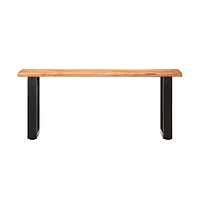 Live Edge Bench 43.3" Solid Acacia Wood and Steel
