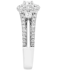 Diamond Halo Engagement Ring (1 ct. t.w.) in 14k White Gold