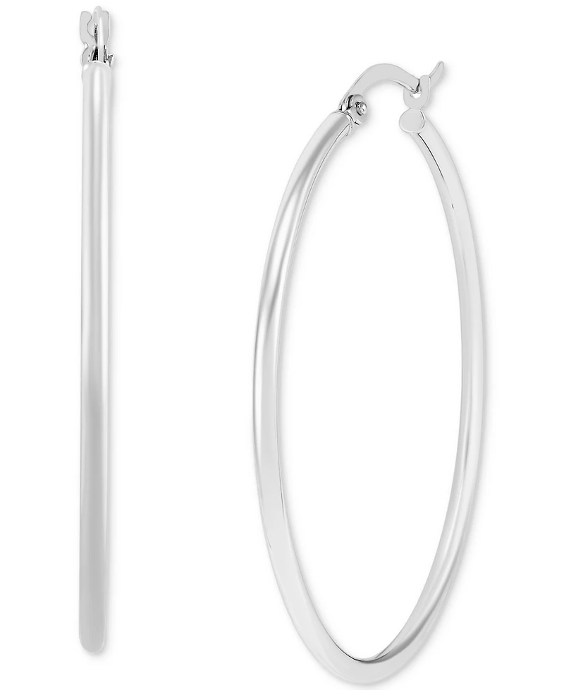 14k Gold Hoop Earrings, 40mm