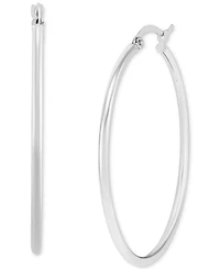 14k Gold Hoop Earrings, 40mm