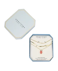 Unwritten Pink Oval 3-Piece Necklace Set