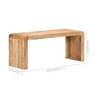 Bench 43.3"x15"x18.1" Solid Acacia Wood