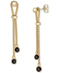 Onyx Popcorn Chain Link Drop Earrings 14k Gold-Plated Sterling Silver (Also available Turquoise, Swiss Blue Topaz & Lapis)