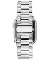 Vince Camuto Men's Silver-Tone Stainless Steel Link Band Compatible with 42mm, 44mm, 45mm, Ultra, Ultra2 Apple Watch