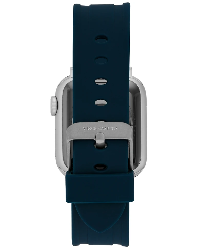Vince Camuto Men's Blue Premium Silicone Band Compatible with 42mm, 44mm, 45mm, Ultra, Ultra2 Apple Watch